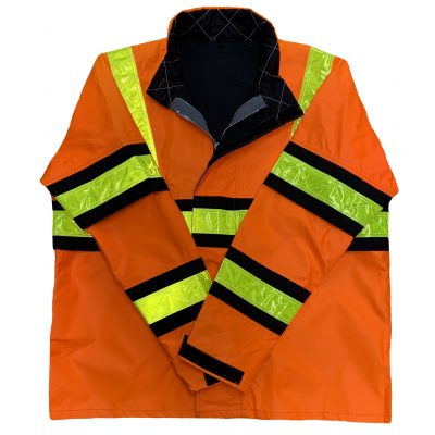 Safetyline Rain Jacket Orange Front