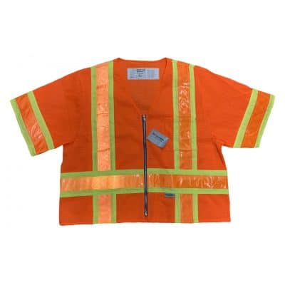 Safetyline Sleeved Mesh Safety Vest Orange Front