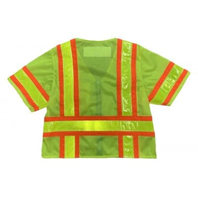 Safetyline Sleeved Mesh Safety Vest Yellow Back